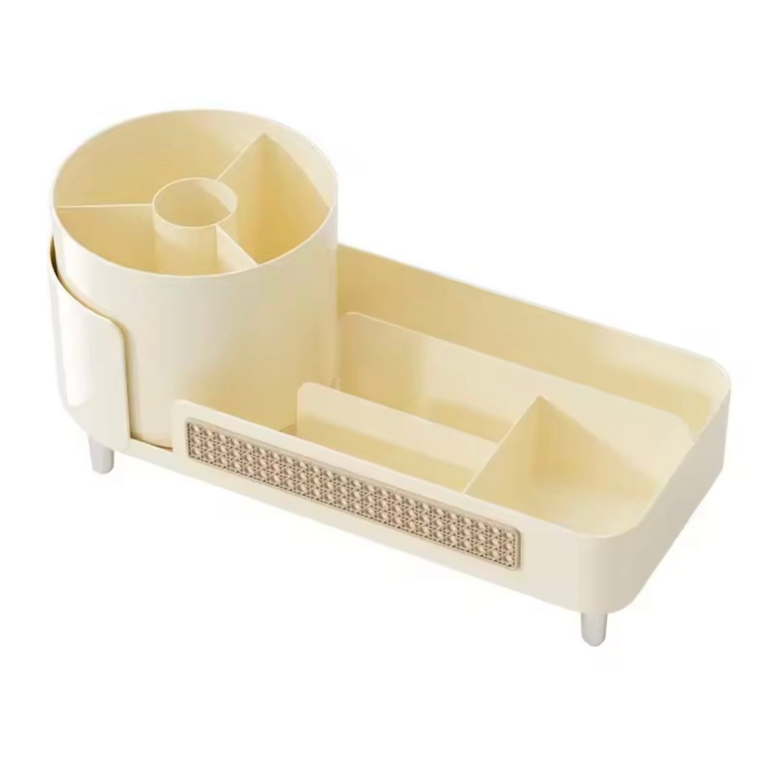 Desktop Cosmetic Storage Box With Rotatable Pen Holder, Cosmetic Display Case, Makeup Sundries Storage Organizer Desktop Cosmetic Storage Box With Rotatable Pen Holder, Cosmetic Display Case, Makeup Sundries Storage Organizer